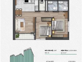 Bán căn góc 2pn hướng nam, tầng trung, toà fpt 3  diện tích 62,14m2  giá 3,5 tỷ.  0782 140 ***