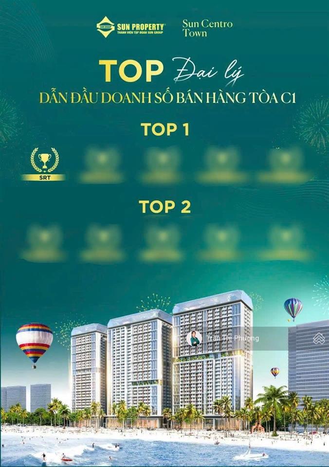 Quỹ căn độc quyền giá full 1tỷ6xx  3tỷxx view biển sun centro town  0396 369 ***