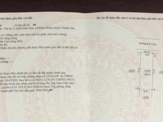 Bán lô đấu giá mả tre 103.9m2 bình minh. thanh oai