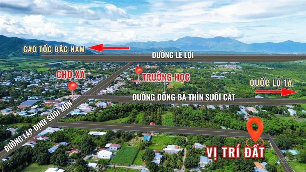 Bán đất 117,6 m2 tại cam hiệp nam, cam lâm, khánh hòa, giá cực chất 1,05 tỷ