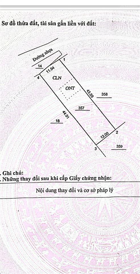 Cần chuyển nhượng lô đất 528m vị trí nằm sát khu công nghiệp nhuận trạch