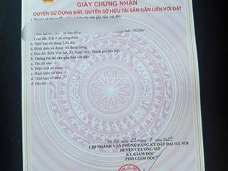 Bán đất thổ cư 102m² xuân mai, hà nội, đường thông, ô tô di chuyển thuận lợi