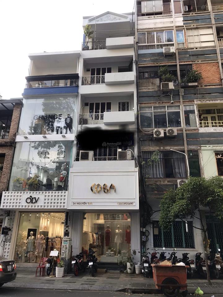 Cho thuê nhà mặt tiền nguyễn trãi, q1, gần vòng xoay phù đổng  6x25m, trệt, 2 lầu