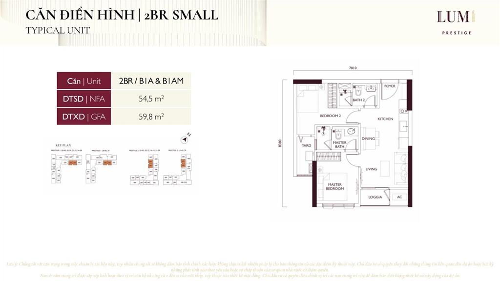Danh sách căn 53.8m2 2 phòng ngủ 2wc chủ nhà đang cần bán tại dự án lumi hà nội, giai đoạn 123