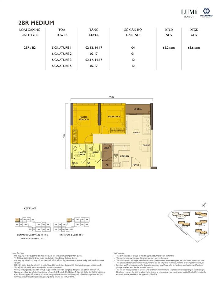Chủ nhà cần bán nhanh trong tháng căn 2 phòng ngủ 62.2m2 tại dự án lumi hà nội. hotline 0973 336 ***