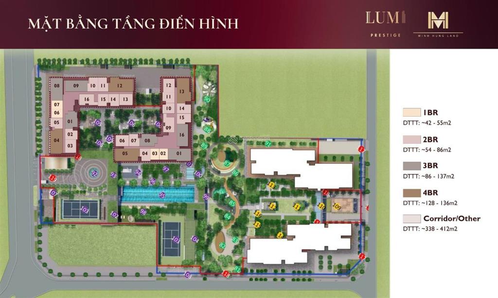 Bán căn 106.3m2 căn có thiết kế đẹp nhất dự án lumi hà nội 3pn + 1 & 2wc. hotline 0973 336 ***