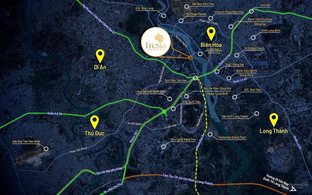 Bán căn hộ fresia riverside, 1,9 tỷ, 52m2, 2pn, 1wc chỉ với giá ưu đãi