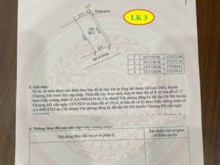 80,1m full thổ xã Bình Minh mới - Thanh Oai, Chỉ  2,25 tỉ