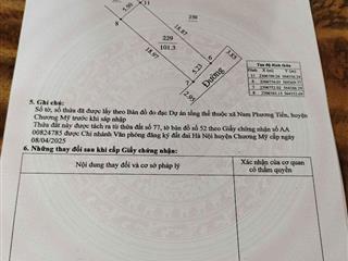 101,3m full Nam Phương Tiến xã Xuân Mai, Chỉ 1,59 tỉ