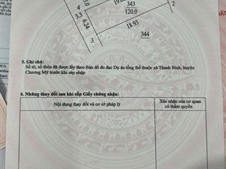 Lô góc 120m Thanh Bình xã Phú Nghĩa mới, ô tô thông