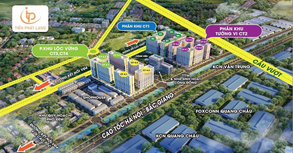 Bán căn 1 ngủ nhà ở thương mại giá 1,7 tỷ tại evergreen bắc giang