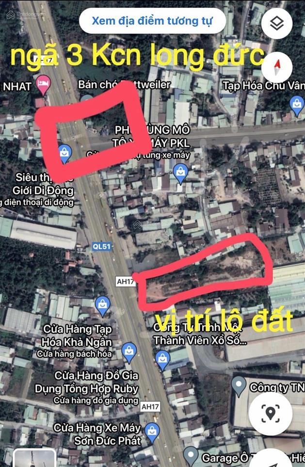 Bán đất mặt tiền quốc lộ 51  h. long thành