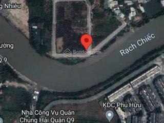 Kẹt tiền nên bán lô đất biệt thự góc 2 mt sông rạch chiếc  long trường  quận 9  tp. thủ đức