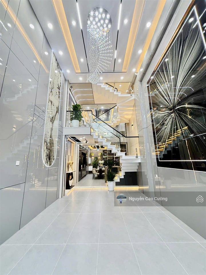 Nhà phố nội thất đẹp, 4x16m, 1 lửng 3 lầu, đường nhựa 8m, thạnh xuân 25