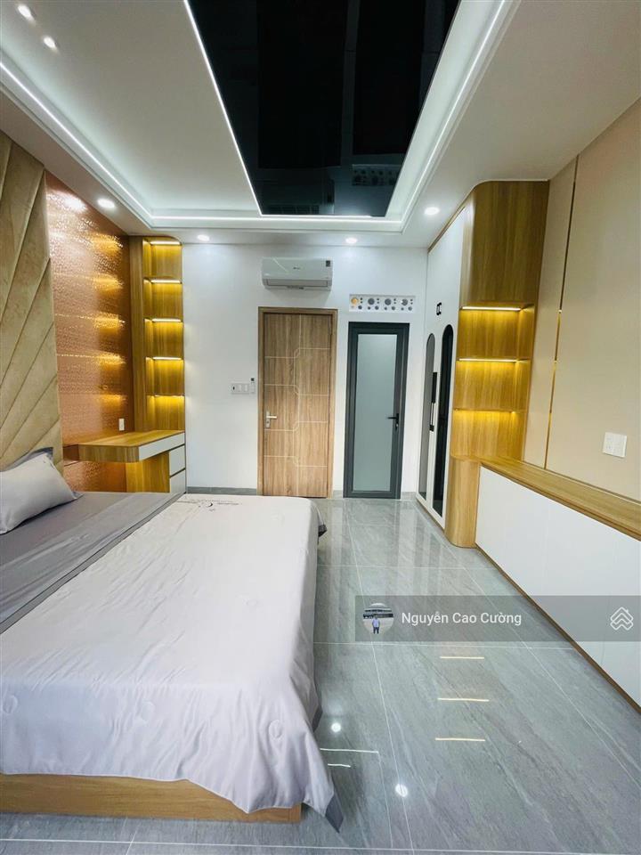 Nhà phố nội thất đẹp, 4x16m, 1 lửng 3 lầu, đường nhựa 8m, thạnh xuân 25