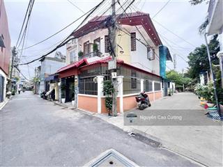 Nhà góc 2 mặt hẻm 8,3x13m nở hậu 9m đường 6m xe hơi đậu cửa thới an 16