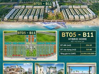 Bán căn biệt thự duy nhất bt5  11 view khách sạn lasong dự án vlasta sầm sơn  0961 979 ***