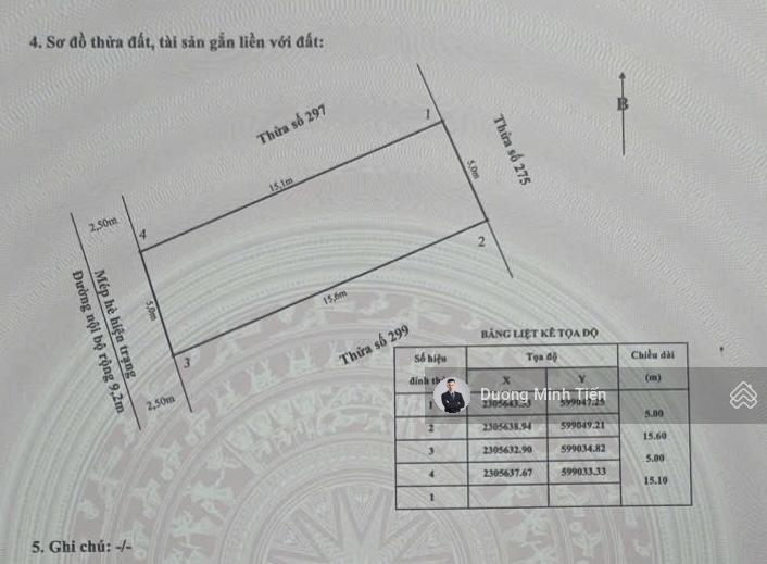 76.8m2 đất tđc cây đa  ngang 5m  tây nam