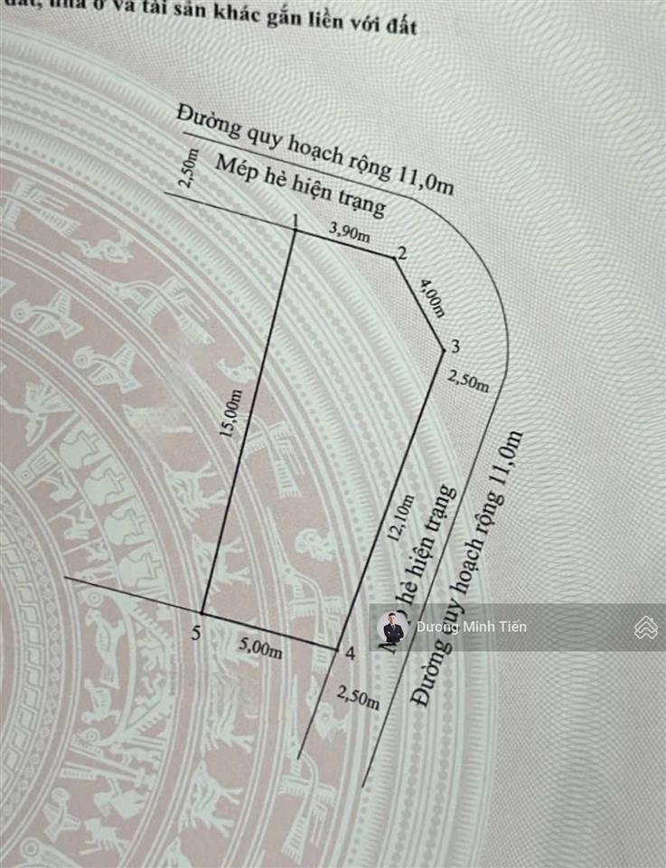 Lô góc 85m2 đất tđc cây đa  ngang 5m  đường 11m  view công viên