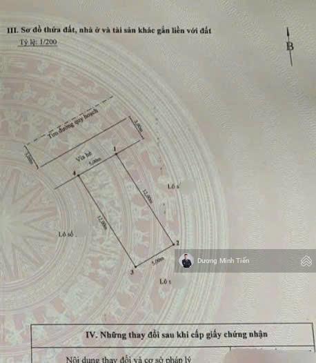 60m2 đất tđc đồng giáp  ngang 5m  tây bắc