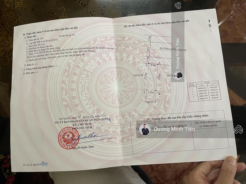 48m2 đất tuyến 2 tđc 226 lê lai  vị trí ngay gần trục đường 25m