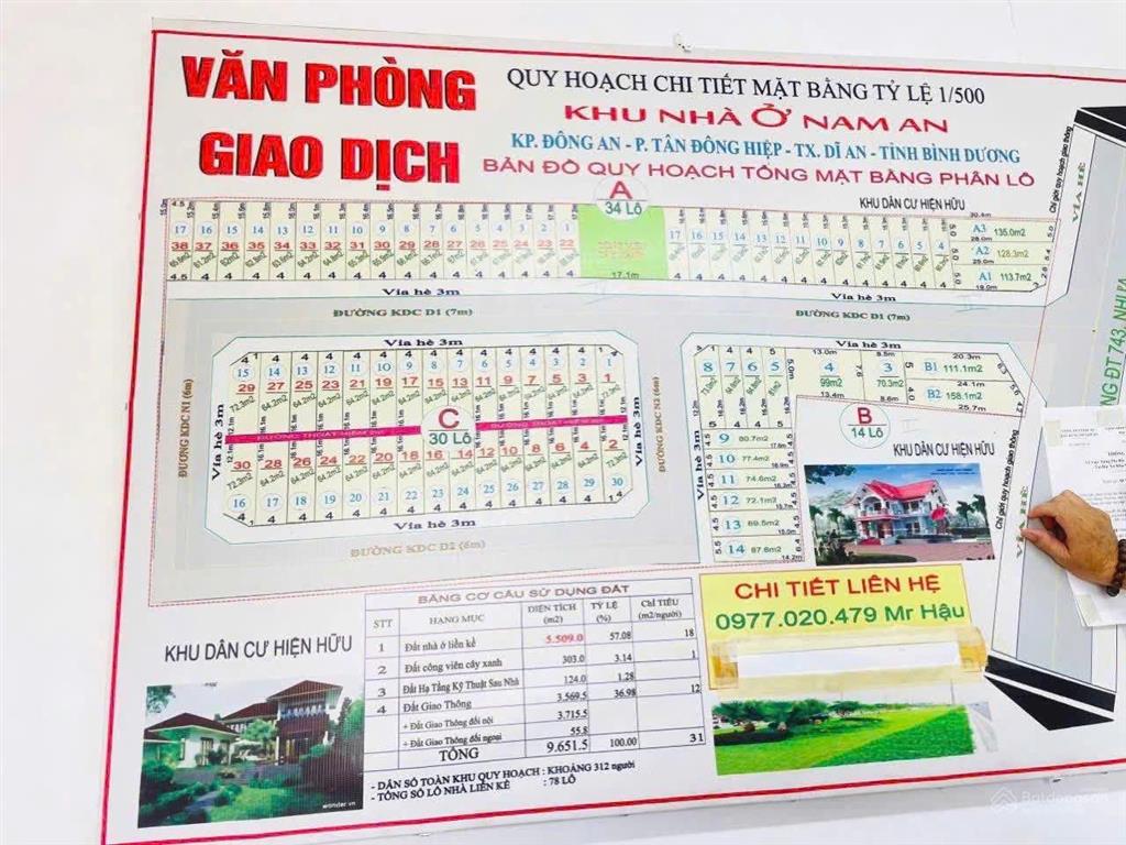 Bán lô đất rẻ khu nhà ở nam an gần ngã tư bình thung dĩ an