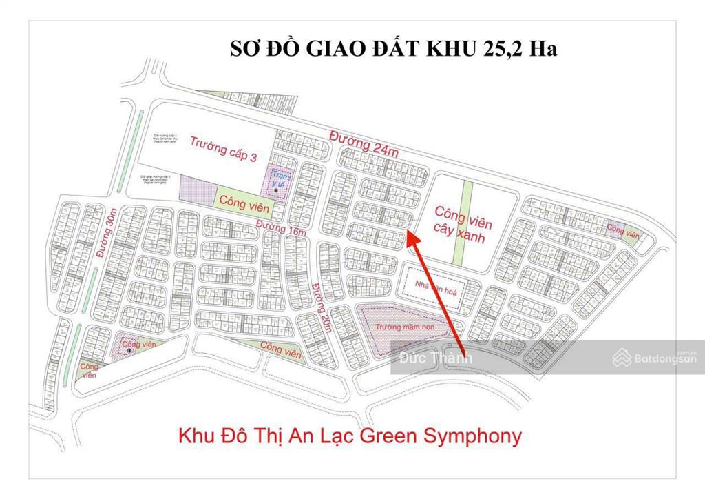 E có lô góc 100m2 mặt tiền 18m đường rộng 13m khu dv 25ha, gần đường trịnh văn bô