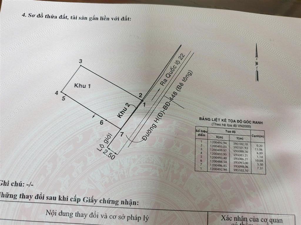 Bán đất shr 7,5x16m hưng lân 3, bà điểm, hóc môn, gần chợ đầu mối