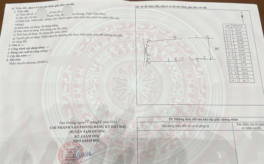 Bán 15.548m2 đất trang trại, xã hội thịnh, phú thọ (mới), giá chỉ với 19 tỷ