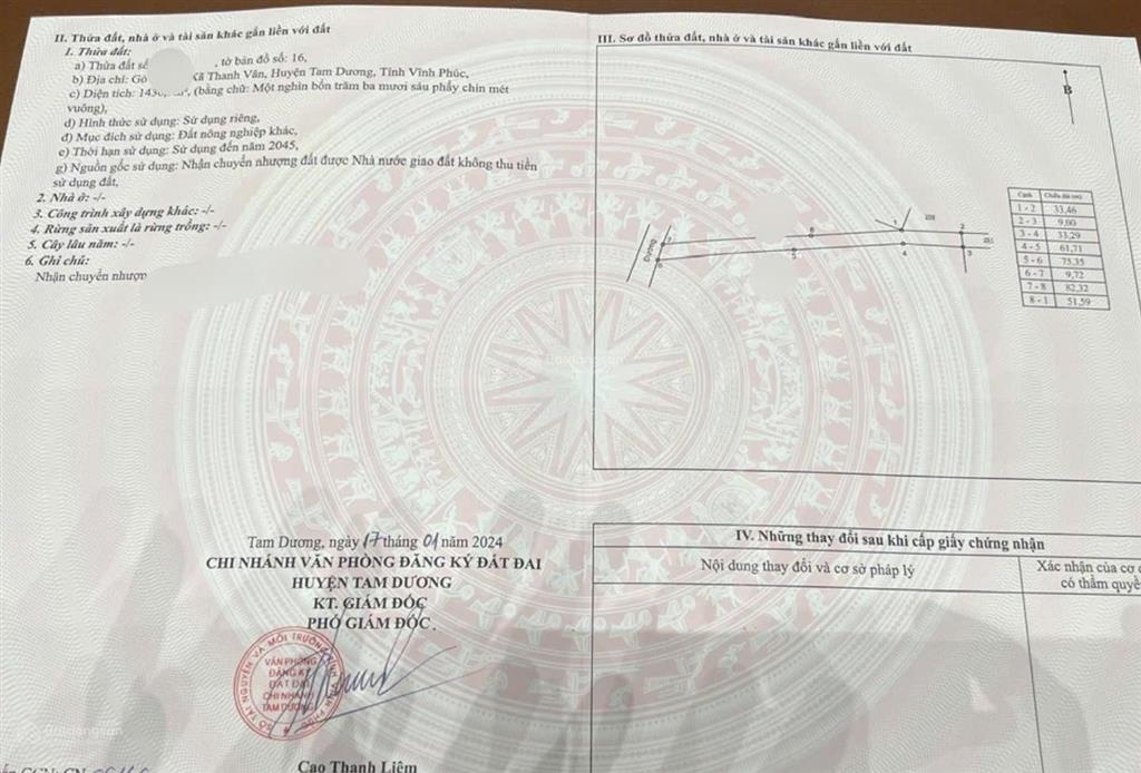 Bán 15.548m2 đất trang trại, xã hội thịnh, phú thọ (mới), giá chỉ với 19 tỷ