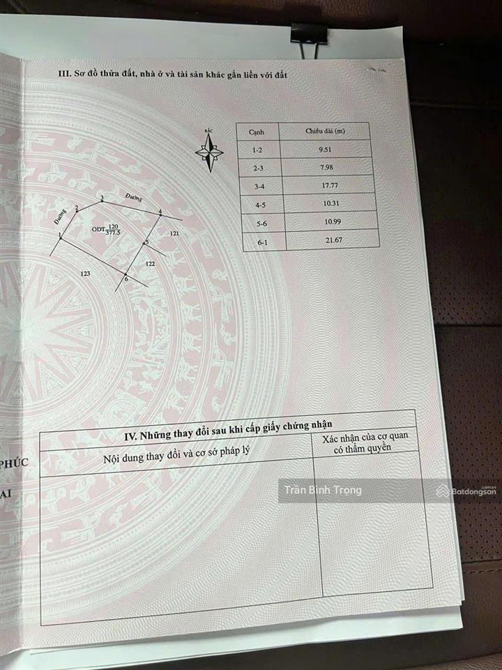 Bán đất lô góc, view đẹp 17,65 tỷ, 377,5 m2, mặt tiền 18m tại đường điện biên phủ, phường vĩnh phúc