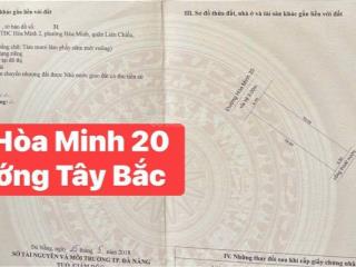 Đất mặt tiền hoà minh 20, cách biển 300m