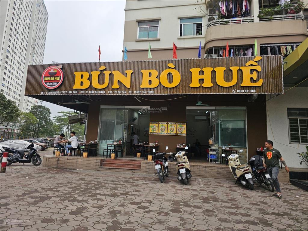 Cho thuê kiot cc rainbow linh đàm 100m, mt 5m,35tr mở bún,phở,cf, spa,siêu thị mini, vp đều hợp!