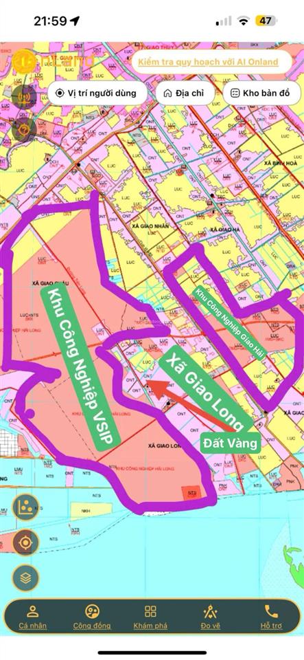 Duy nhấtchính chủ cần bán đất khu công nghiệp vsip nam định giai đoạn 1 xã giao long sát vách kcn