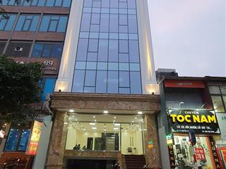 Cho thuê tòa nhà mặt phố hà cầu. dt 120 m2 * 7 tầng + 1 hầm. mt 9 m. thông sàn, thang máy