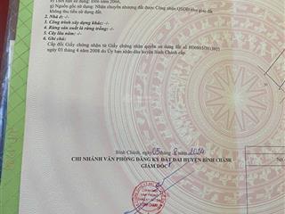 Chính chủ bán đất  giá tốt nhất khu vực tân kiên, bình chánh  sổ hồng riêng! 2.000m2