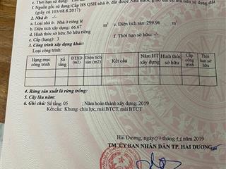 Chính chủ bán nhà 5 tầng mặt phố trần hưng đạo, hải dương  kinh doanh đỉnh, doanh thu 200tr/tháng