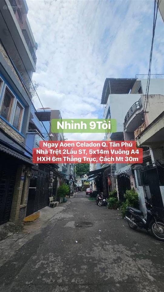 Khu nhà lầu an ninh dân trí, 4 tầng st, 70m2 (5x14m) oto vô nhà, sát mặt tiền, ngay aoen celadon