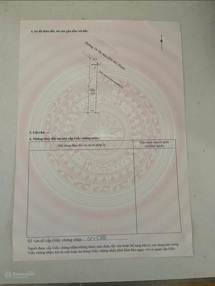 Bán đất 8.5x59.5m, mặt tiền chợ khánh long, p. tân phước khánh