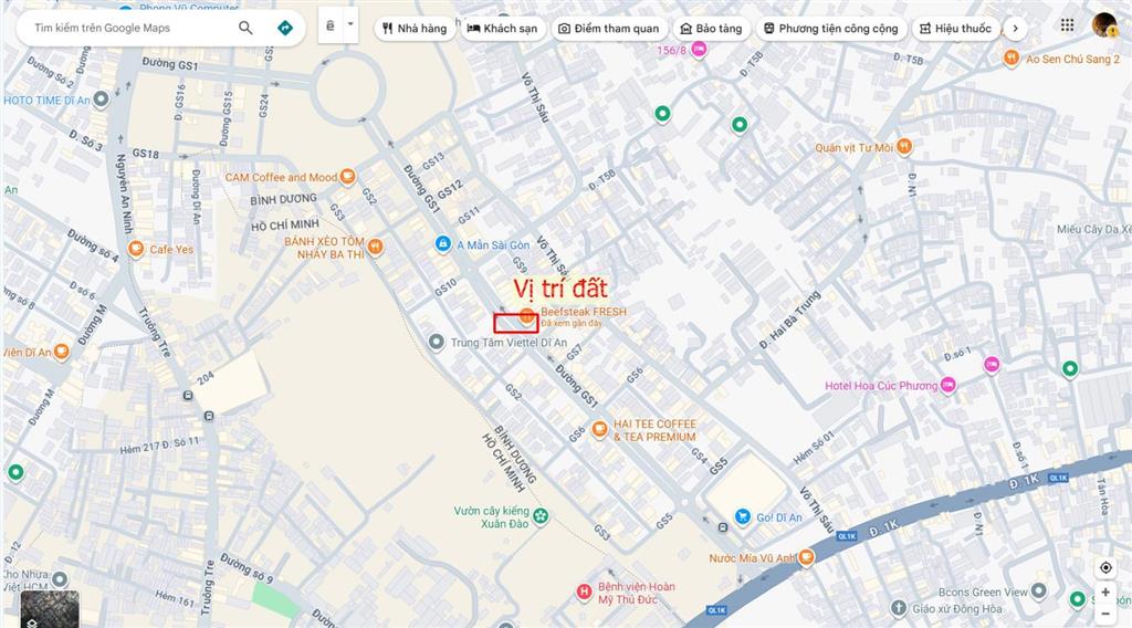 Bán nhà cấp 4 (5x24m), mặt tiền gs1, p. đông hòa gần go dĩ an, đang thuê 13tr/th