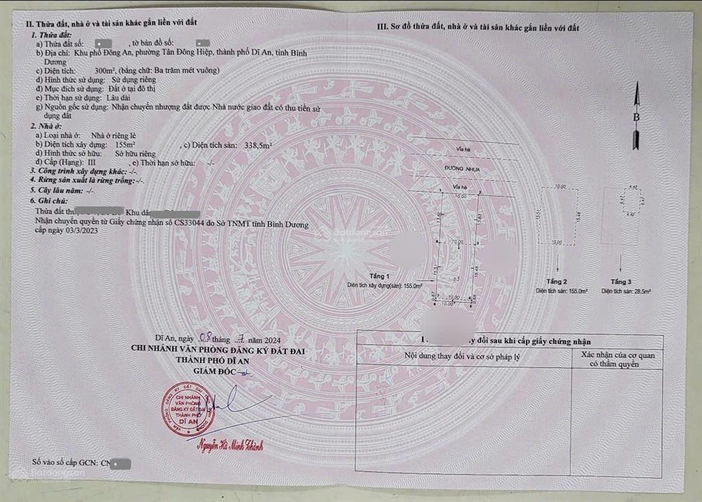 Bán nhà nghỉ 1t2l 10x30m hoàn công, đường n9 kdc đông an p. tân đông hiệp kế chung cư bcon