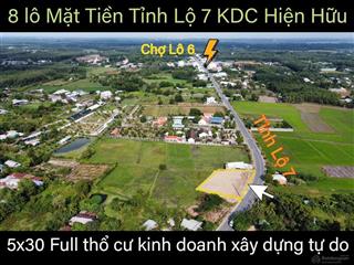 Bán lô đất mt tỉnh lộ 7, xã an nhơn tây, củ chi. đất cao ráo bằng phẳng, dt 150m2 full thổ