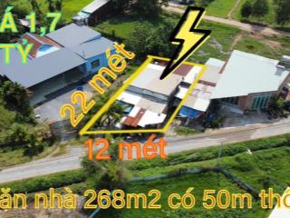 Bán đất có sẵn 2 căn nhà cũ tại trung lập hạ  củ chi, dt ngang 12m x dài 26m.