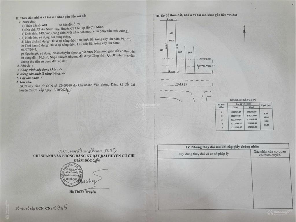 Bán lô đất mt tỉnh lộ 7, xã an nhơn tây, củ chi.
đất cao ráo bằng phẳng, dt 150m2
