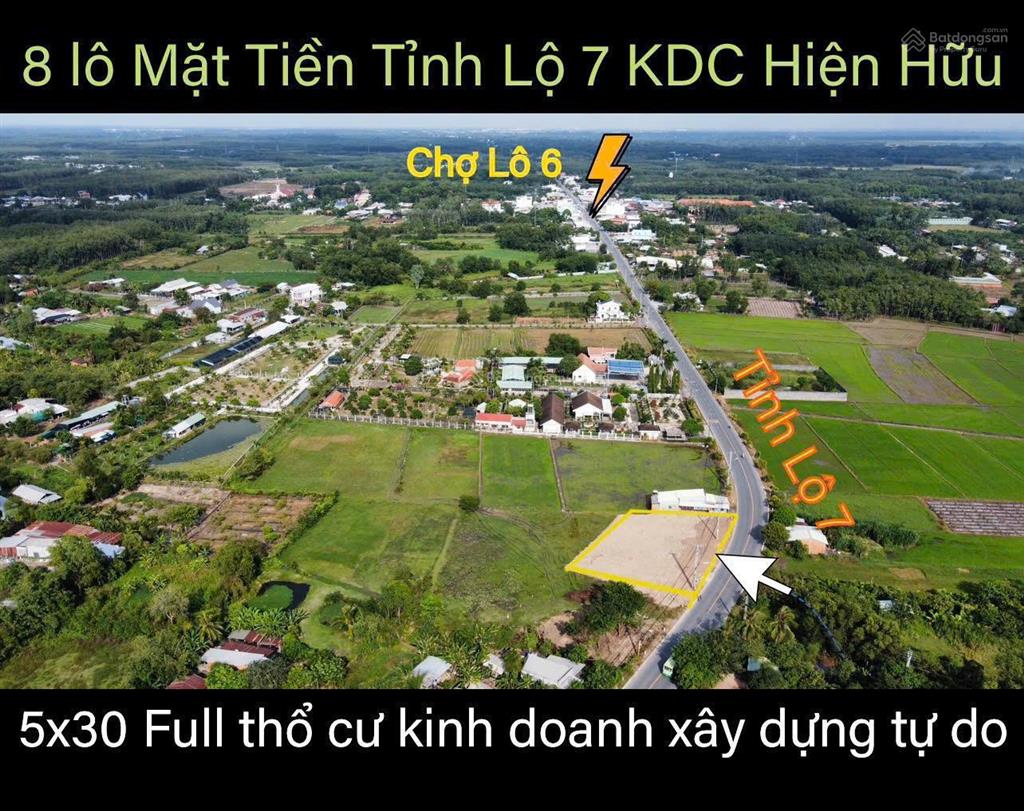 Bán lô đất mt tỉnh lộ 7, xã an nhơn tây, củ chi.
đất cao ráo bằng phẳng, dt 150m2
