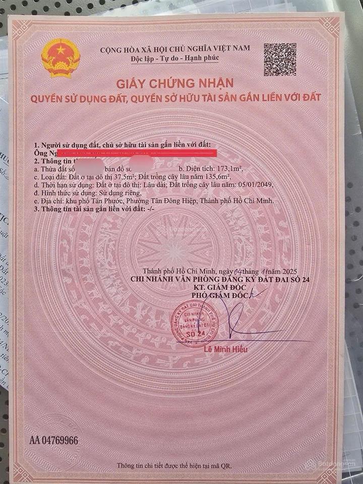 Đất đường nguyễn thị tươi phường tân bình thành phố dĩ an