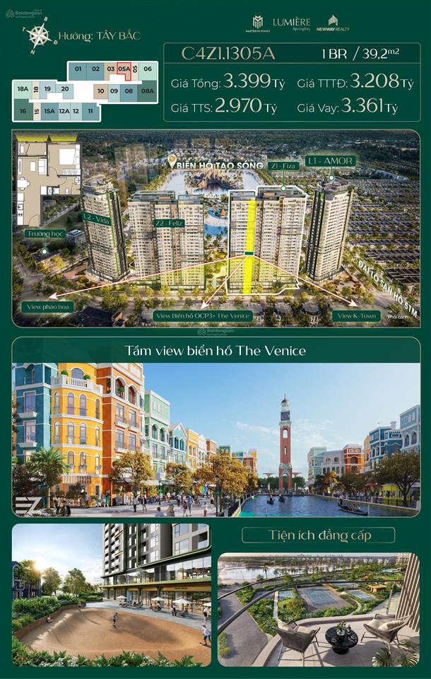 Duy nhất 1 căn hộ 1pn tại dự án lumiere springbay giá siêu đầu tư 2tỷ5xx, 0333 673 ***
