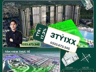 Hiếm có khó tìm  căn 1pn+1 view hồ tạo sóng + công viên nội khu lumiere spring bay giá chỉ 3tỷ180