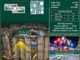 Đỉnh cao đầu tư căn góc 2pn lumiere springbay, view hồ + pháo hoa vĩnh cửu giá 4,4 tỷ63,5tr/m²