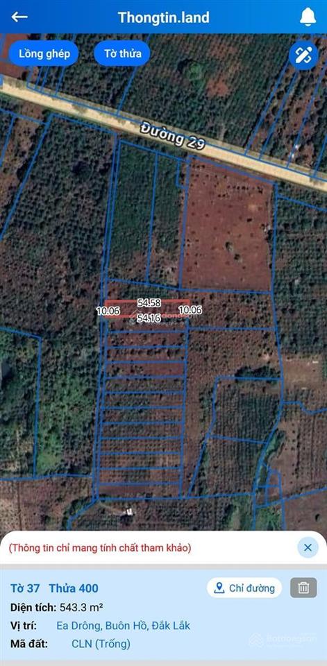 Bán đất xã eadrong  buôn hồ giá chỉ 190 triệu cách quốc lộ 29 chỉ 50m
